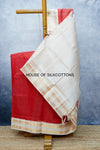 Korvai zari checks silkcotton