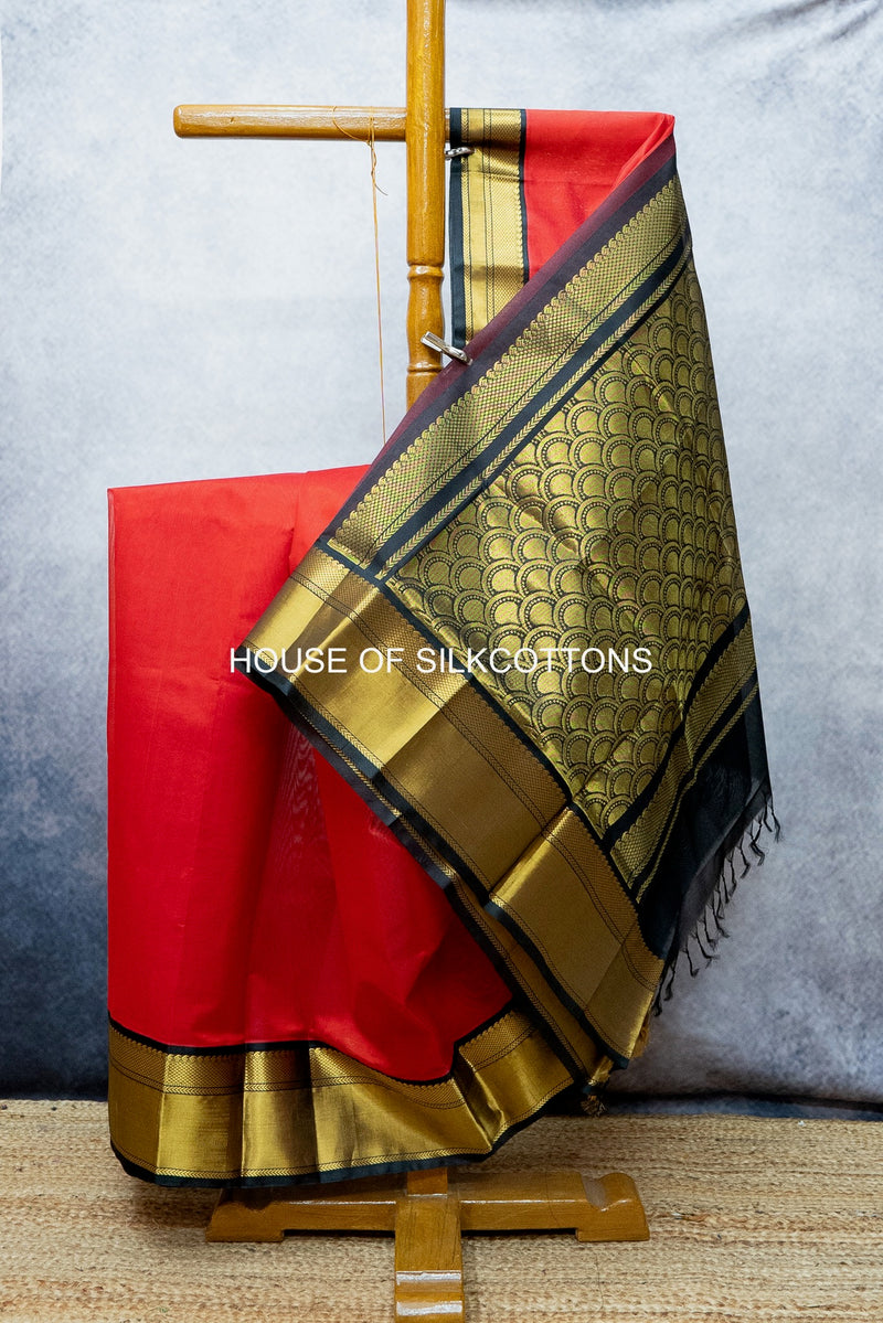 Korvai Border Plain Silkcotton