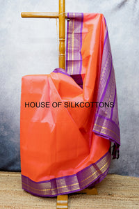 Korvai Border Plain Silkcotton