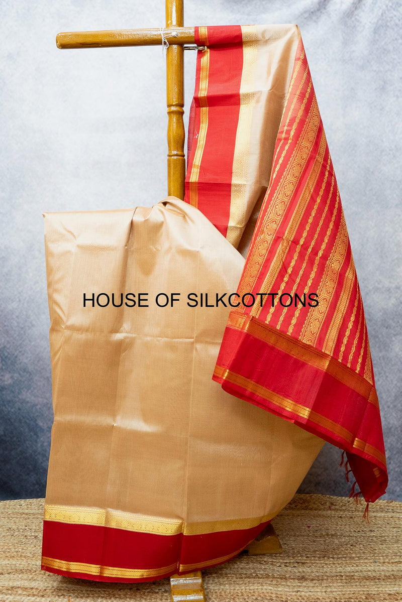 Korvai Border Plain Silkcotton