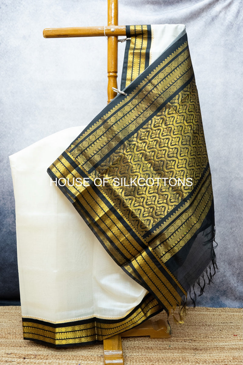 Korvai Border Plain Silkcotton