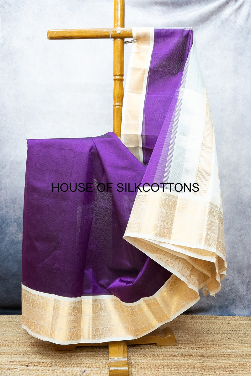 Kanchi Korvai border Silkcotton