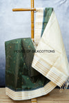 Korvai zari checks silkcotton