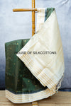 Korvai zari checks silkcotton