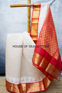 Korvai Thread Checks silk cotton