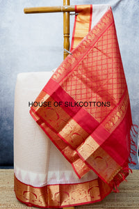 Korvai Thread Checks silk cotton