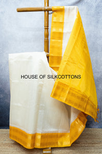 Korvai zari checks silkcotton