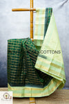 Korvai zari checks silkcotton