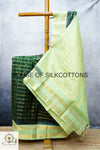 Korvai zari checks silkcotton