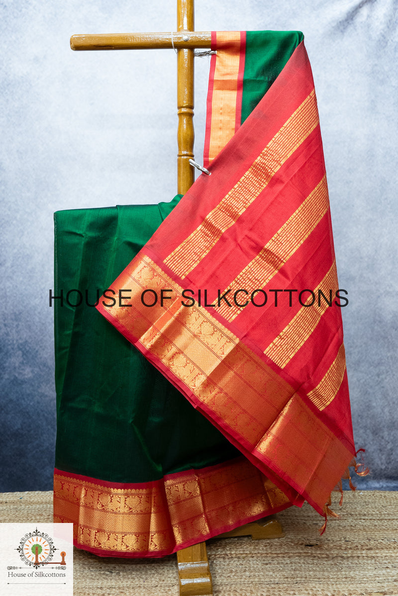Kanchi Korvai border Silkcotton