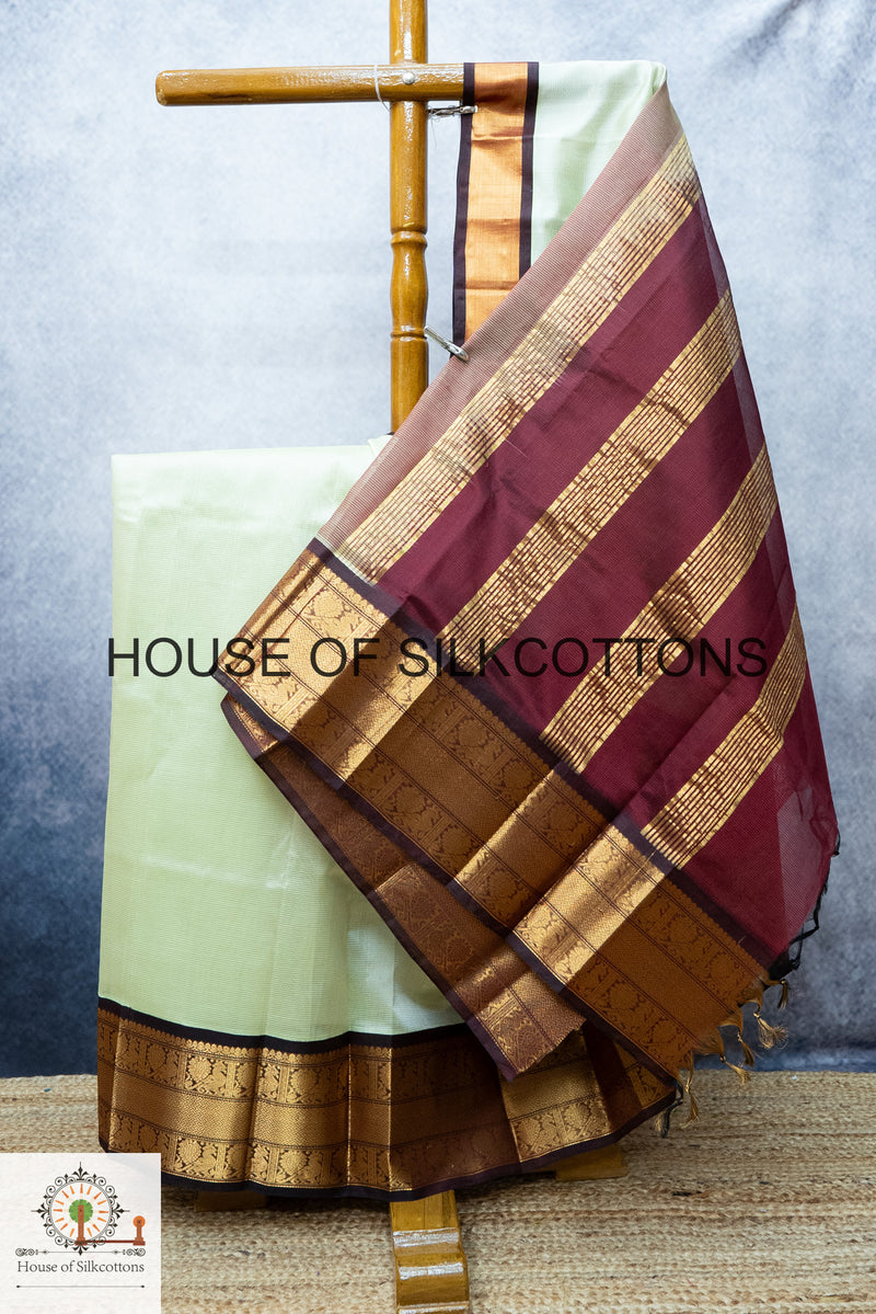 Kanchi Korvai border Silkcotton