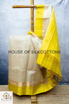 Korvai zari checks silkcotton