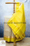 Korvai zari checks silkcotton