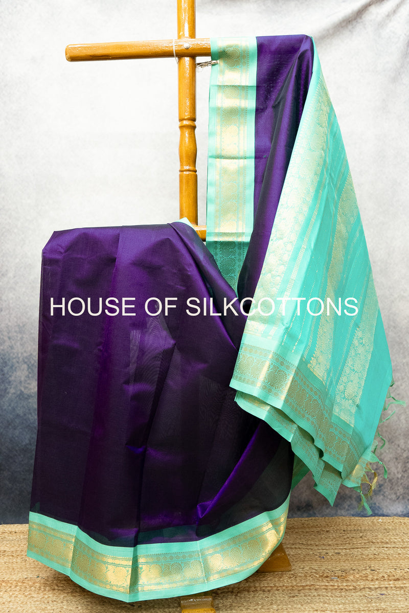 Korvai Border Plain Silkcotton