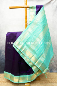Korvai Border Plain Silkcotton