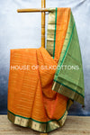 Contemporary Paithani Border Korvai Silkcotton