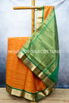 Contemporary Paithani Border Korvai Silkcotton