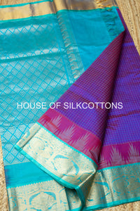 Korvai Thread Checks silk cotton