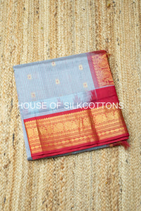 Korvai Thread Checks silk cotton