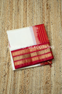 Korvai Border Plain Silkcotton