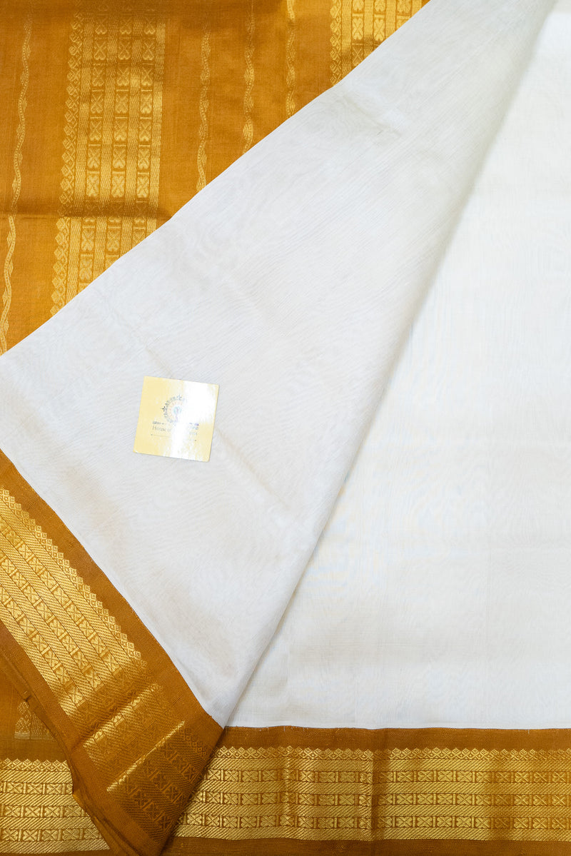 Korvai Border Plain Silkcotton