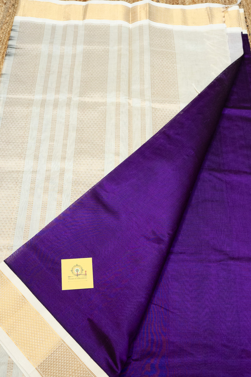 Korvai Border Plain Silkcotton