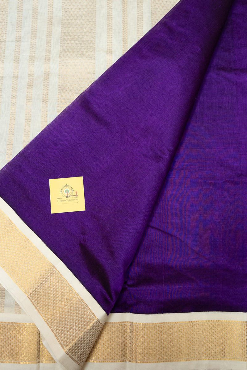 Korvai Border Plain Silkcotton