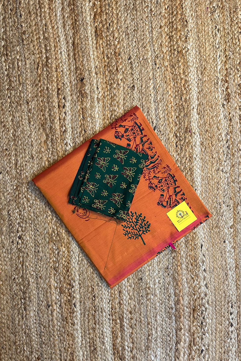 Cotton Block Print Sarees