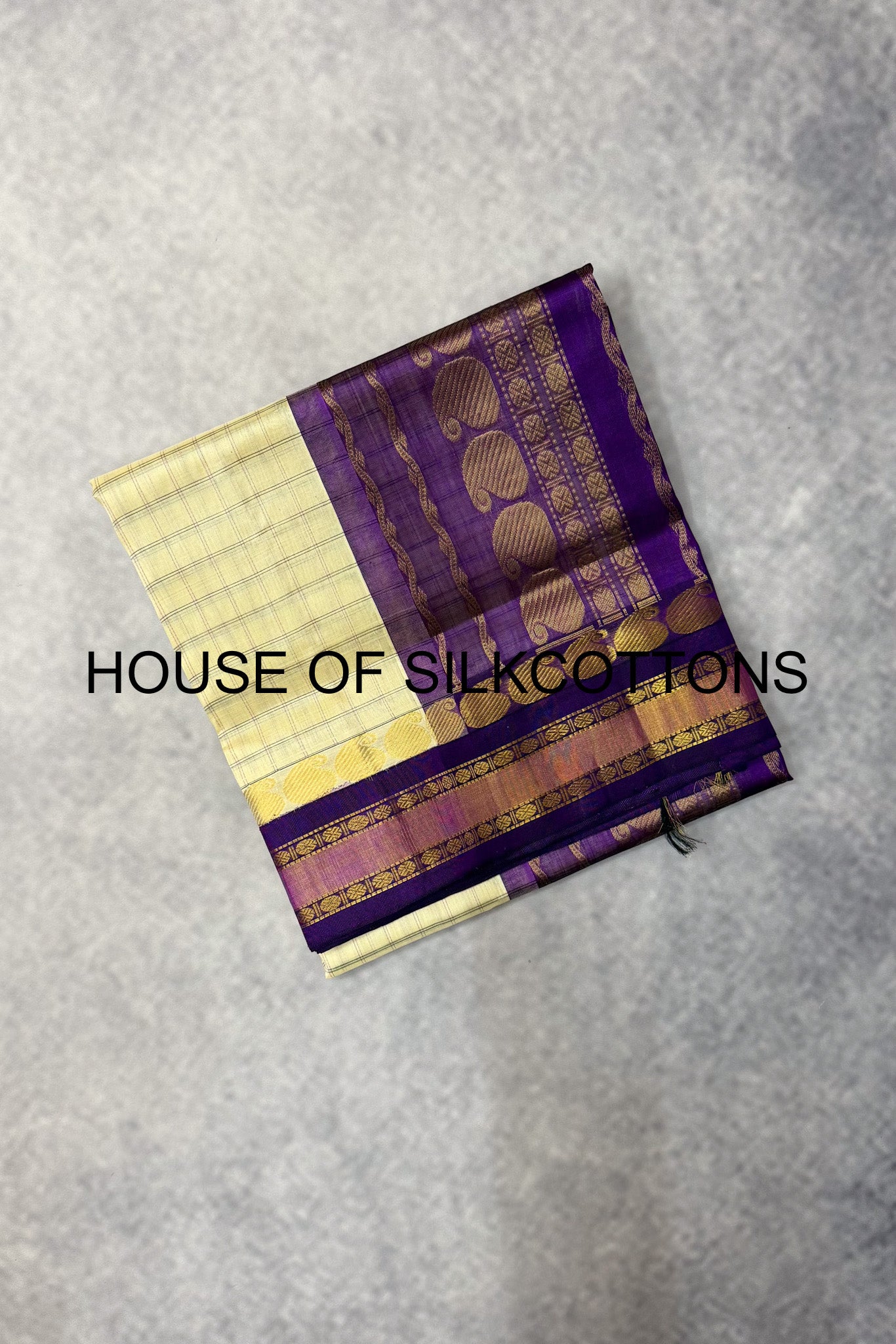 Korvai Thread Checks silk cotton