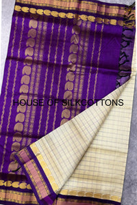 Korvai Thread Checks silk cotton