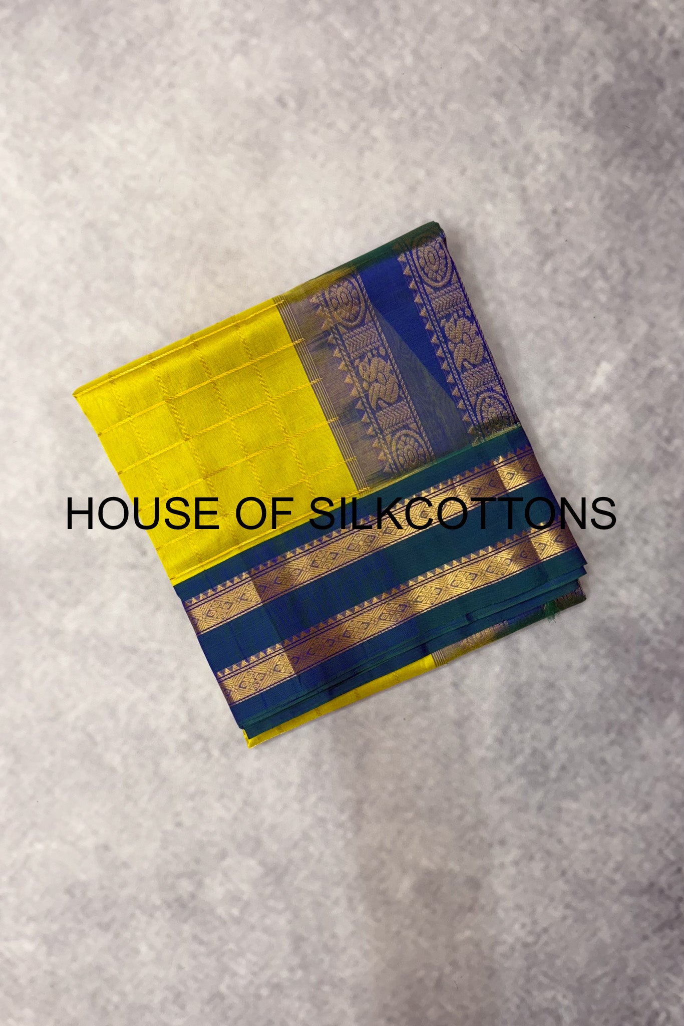 Korvai zari checks silkcotton