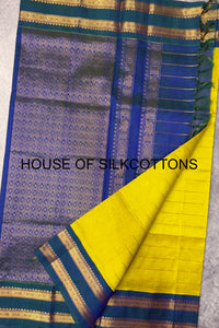 Korvai zari checks silkcotton