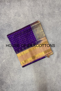 Korvai Zari Checks silkcotton