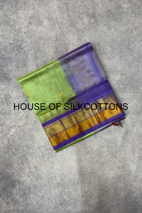 Korvai Thread Checks silk cotton