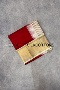 Contemporary Kanchi Border Korvai Silkcotton