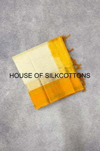 Korvai zari checks silkcotton