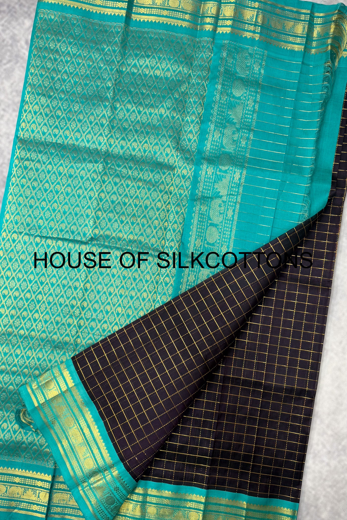 Korvai Zari checks Silkcotton