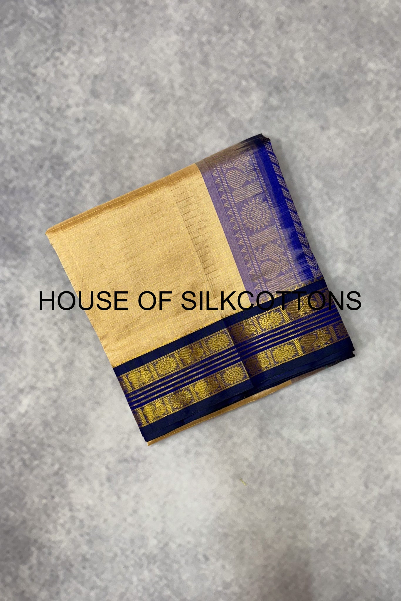 Korvai zari checks silkcotton