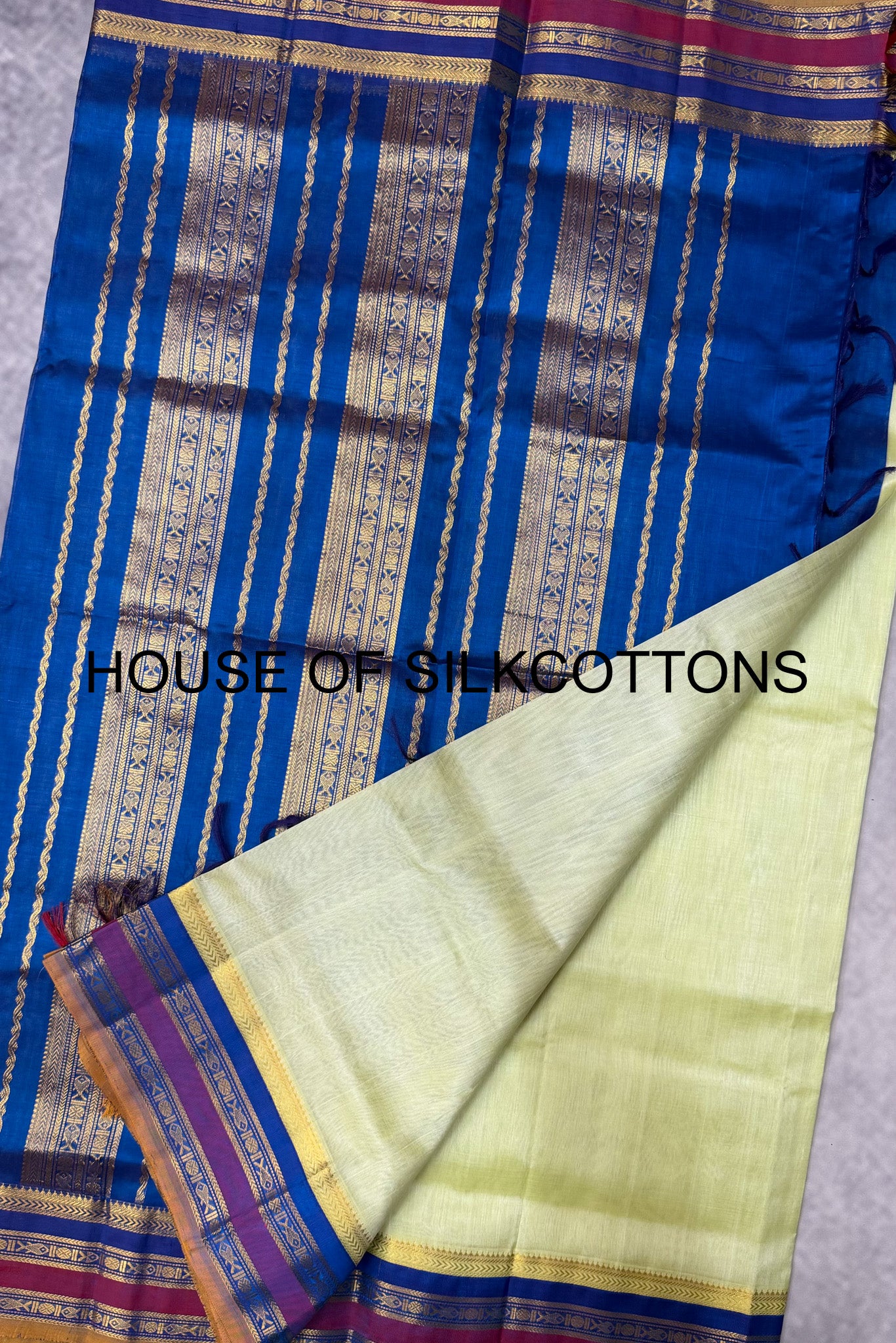 Korvai Border Plain Silkcotton