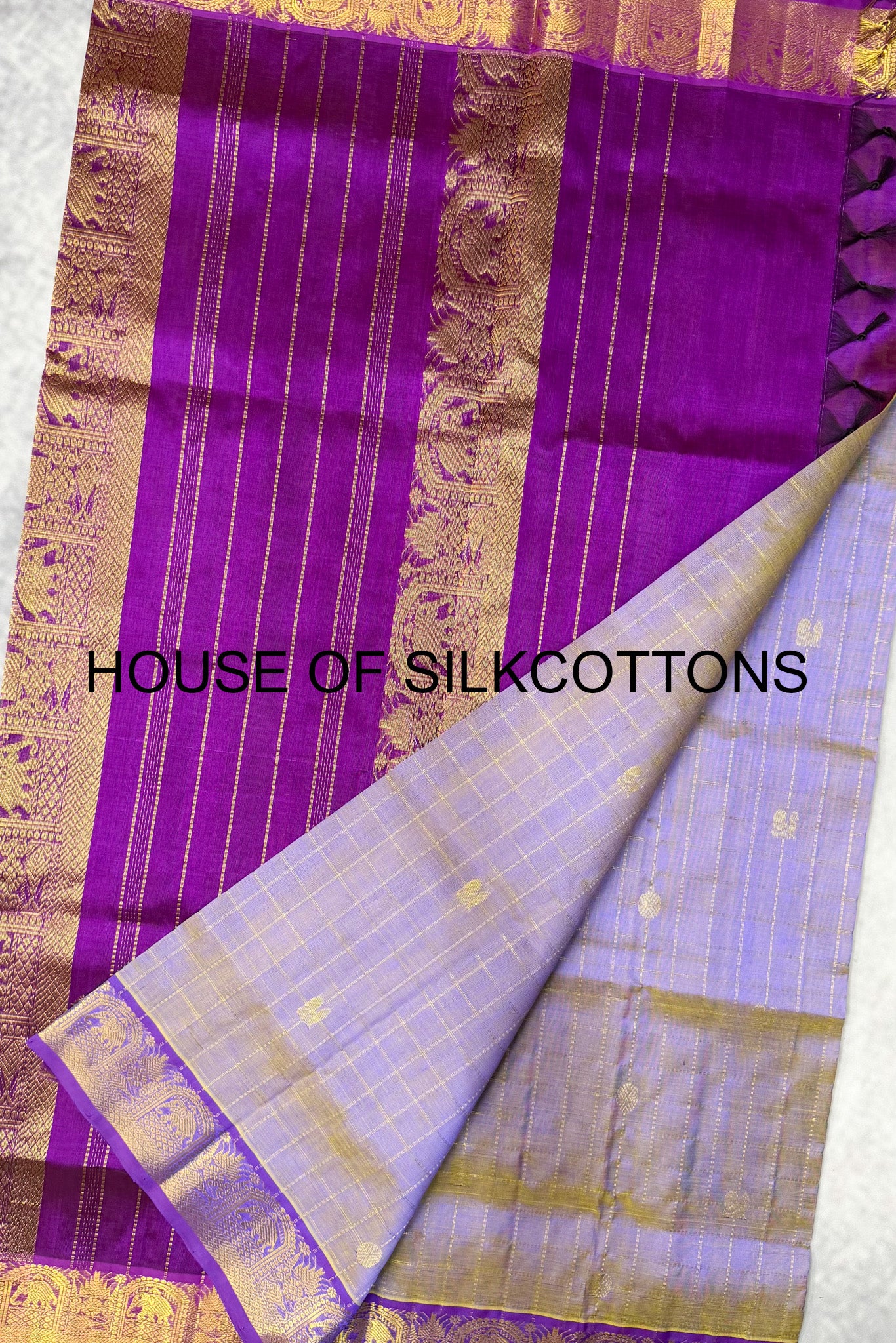 Zari Checks Silkcotton