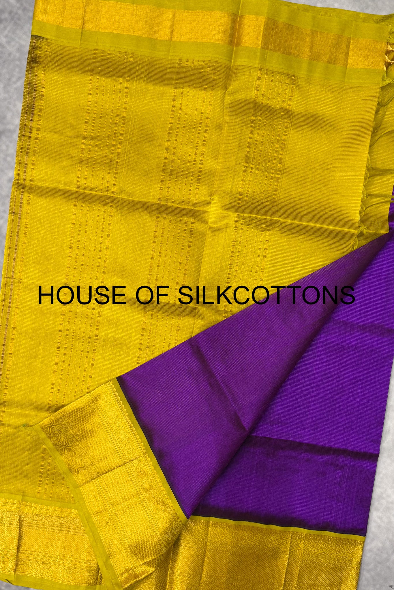 Contemporary Kanchi Border Korvai Silkcotton