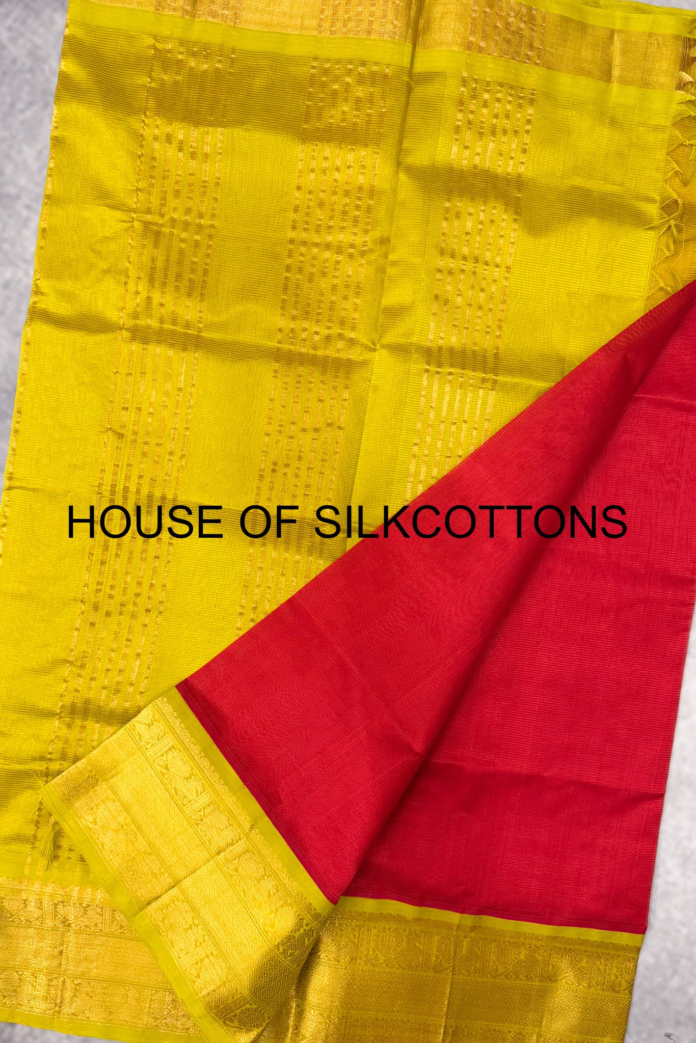 Contemporary Kanchi Border Korvai Silkcotton