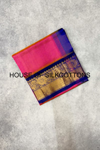 Contemporary Kanchi Border Korvai Silkcotton