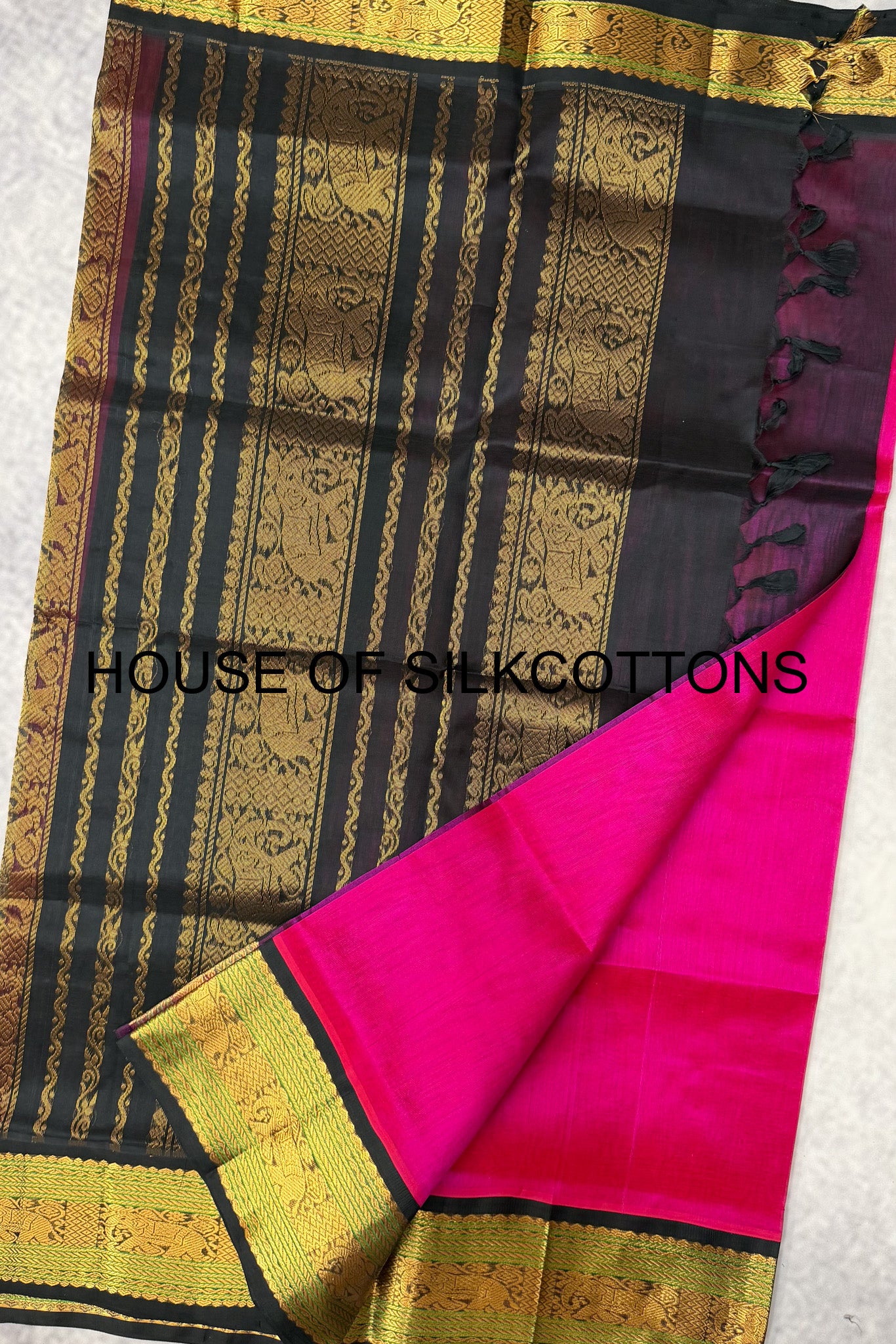 Korvai Border Plain Silkcotton