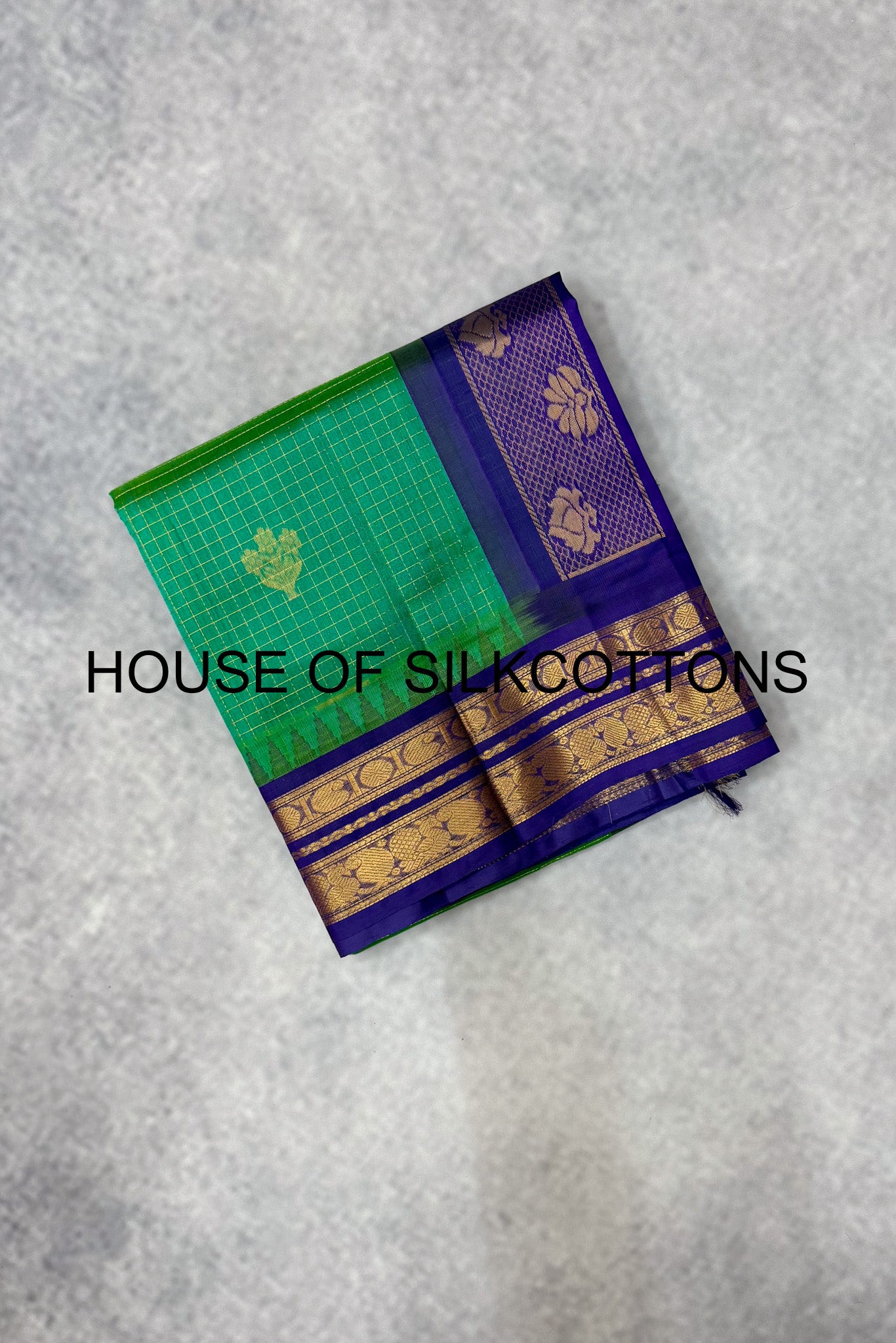 Korvai Zari Checks Silkcoton