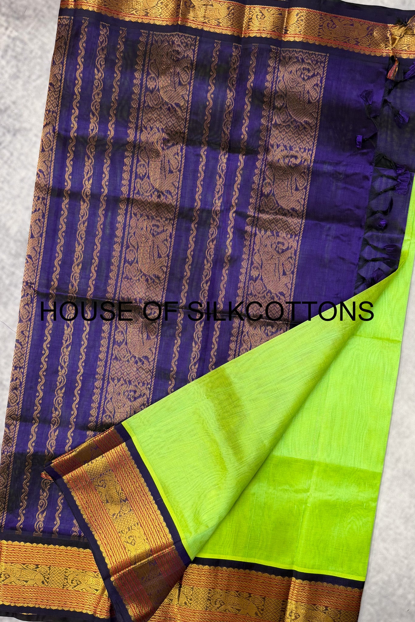 Korvai Border Plain Silkcotton