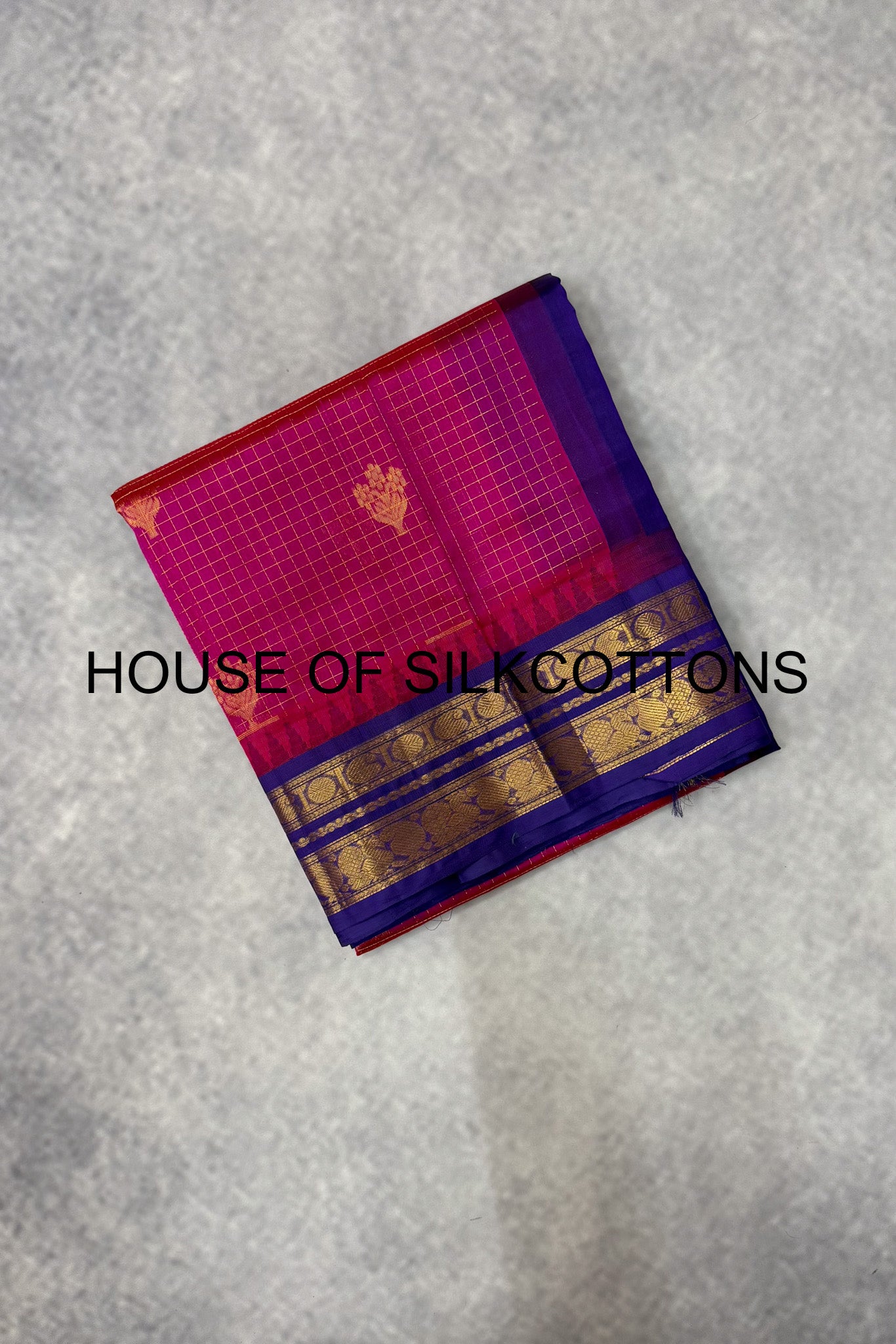 Korvai Zari checks Silkcotton