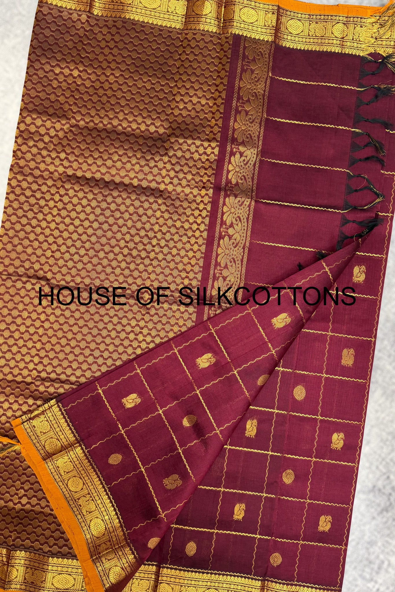 Zari Checks Silkcotton