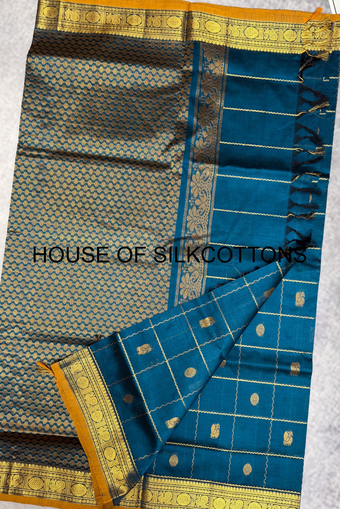 Zari Checks Silkcotton