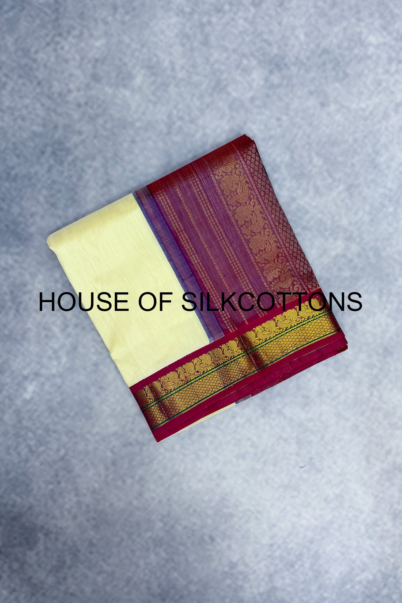 Korvai Border Plain Silkcotton
